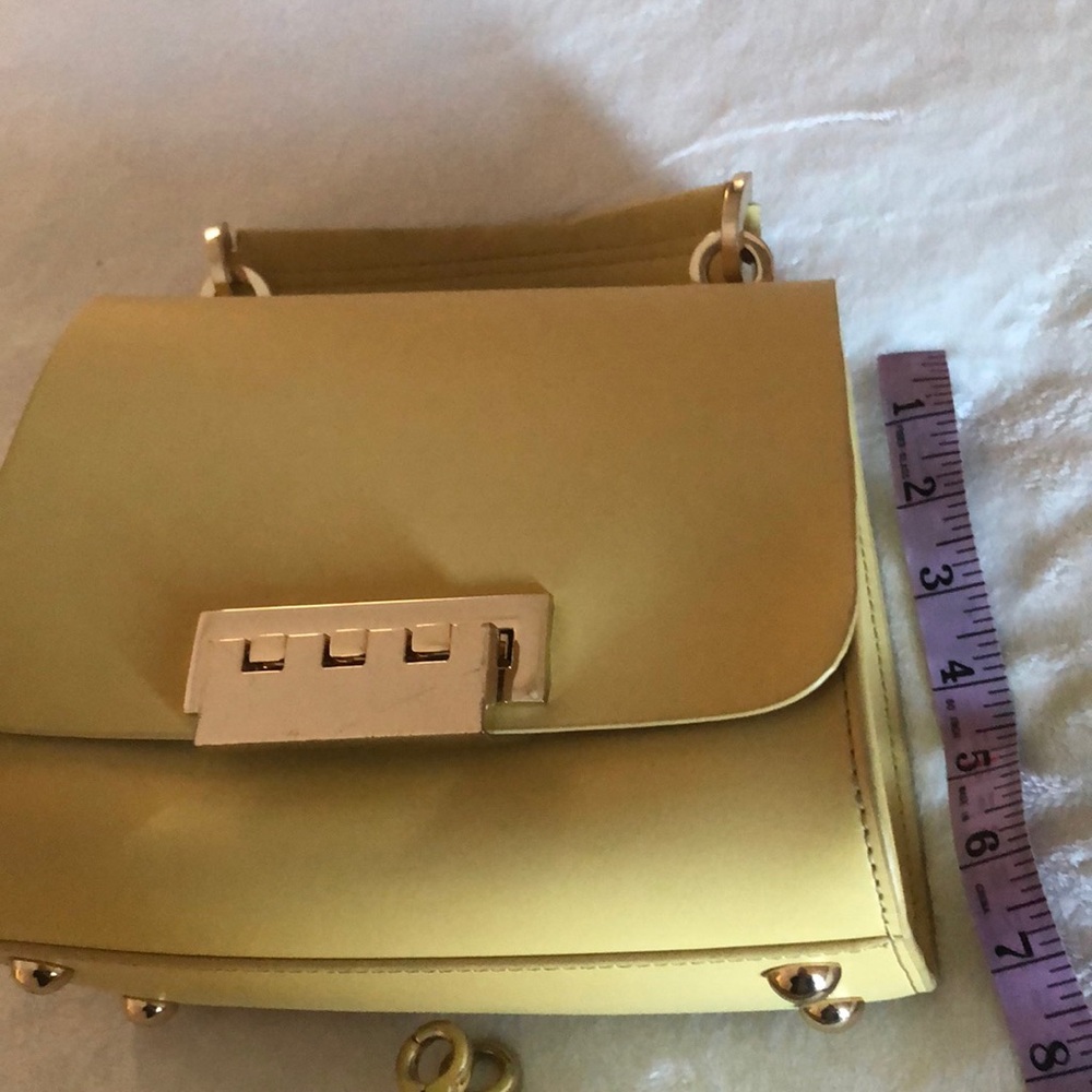Zac Posen Lemon Yellow Floral Strap Shoulder Bag - Picture 3 of 8
